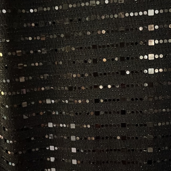 Clara Sun Woo black cocktail sparkly, bare shoulder dress. Size Small - Picture 2 of 8
